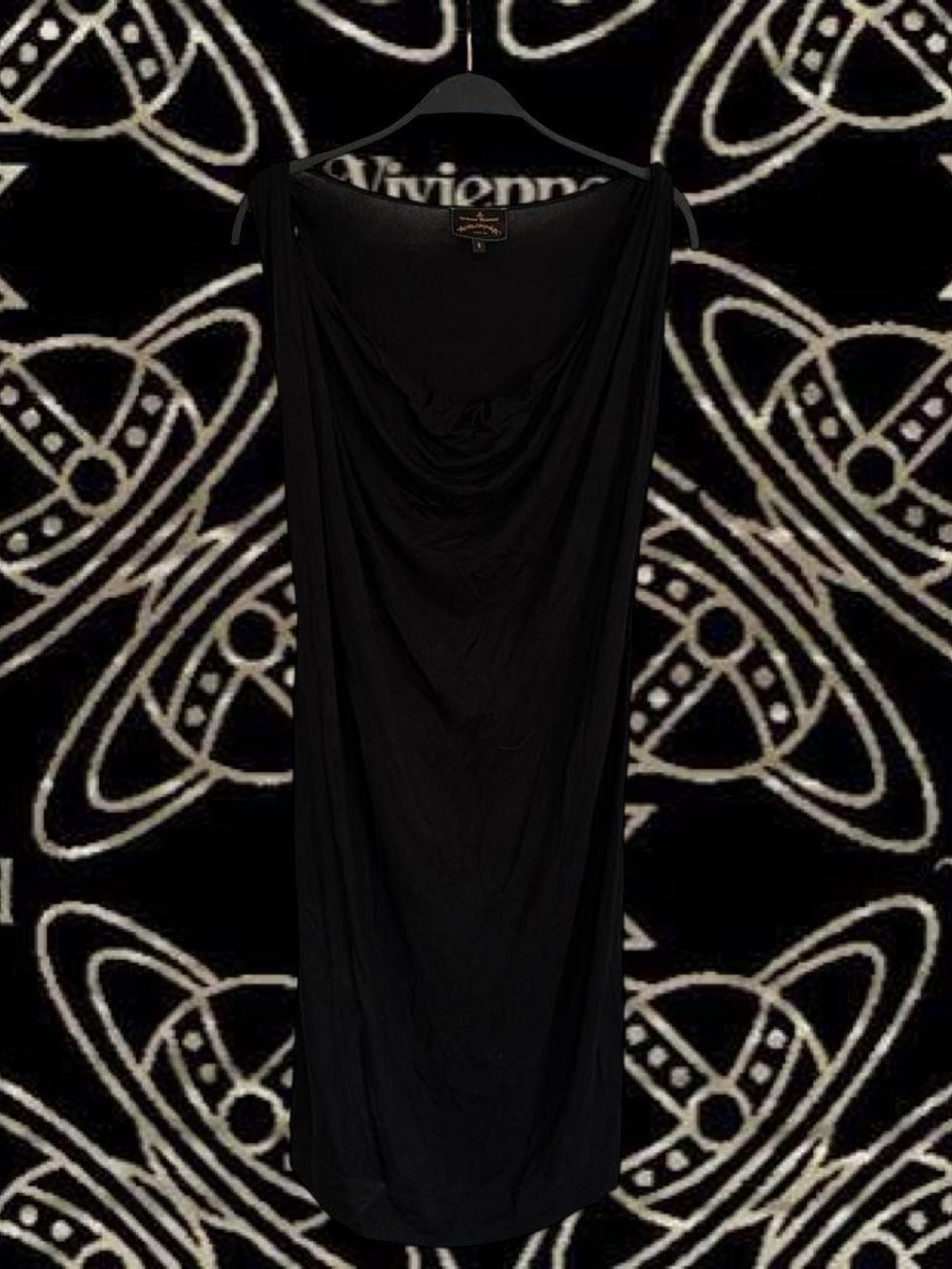 Vivienne Westwood Anglomania Black Draped Midi Dress - S
